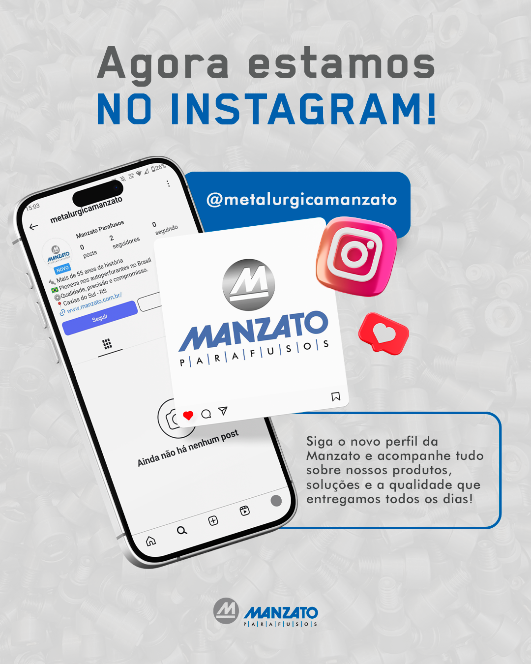 A Manzato agora está no Instagram!